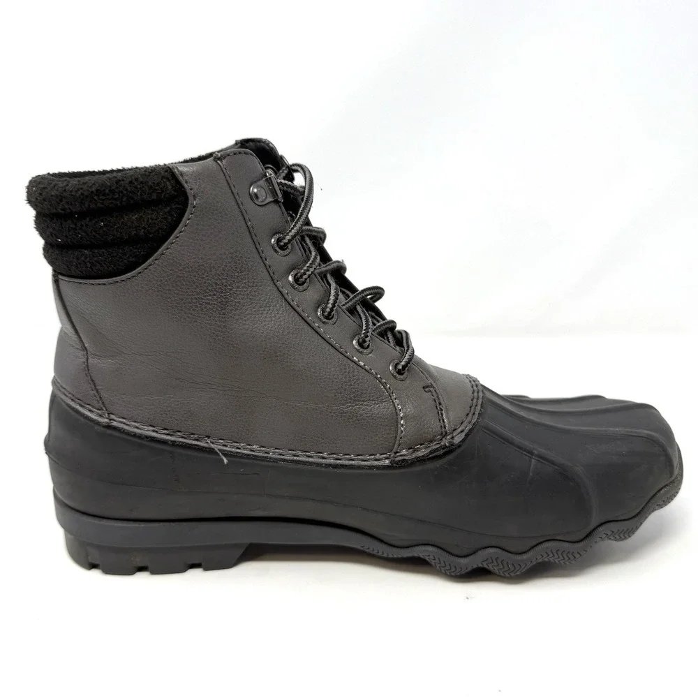 Sperry Men's‎ Avenue Duck Waterproof Boots GREY/BLACK - Size 10 Rain Snow